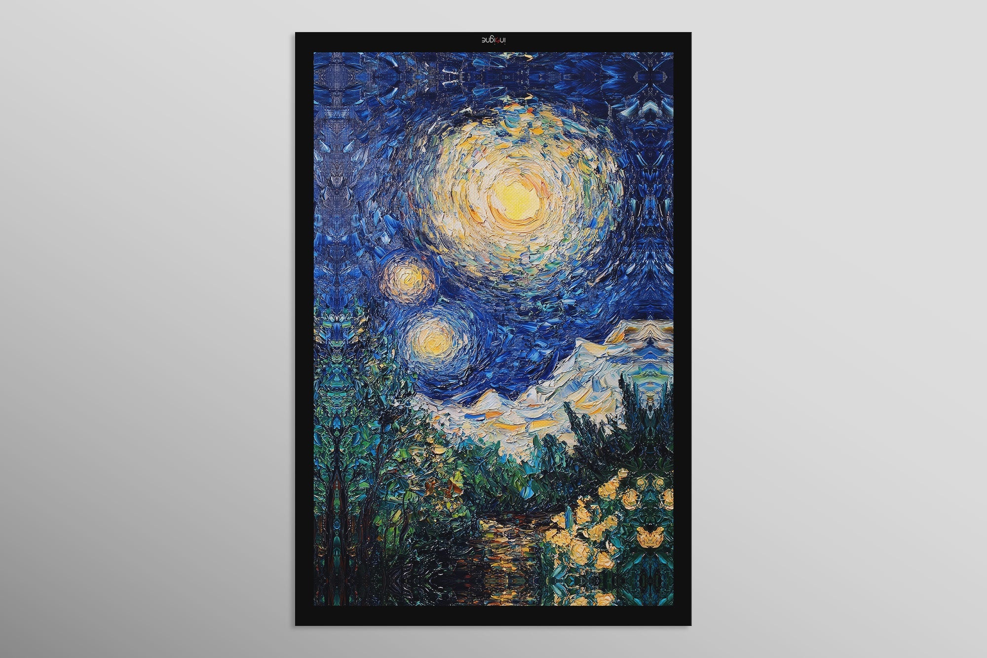 Celestial Whorl — Haptic 3D Embossed + Gloss Lacquer Print