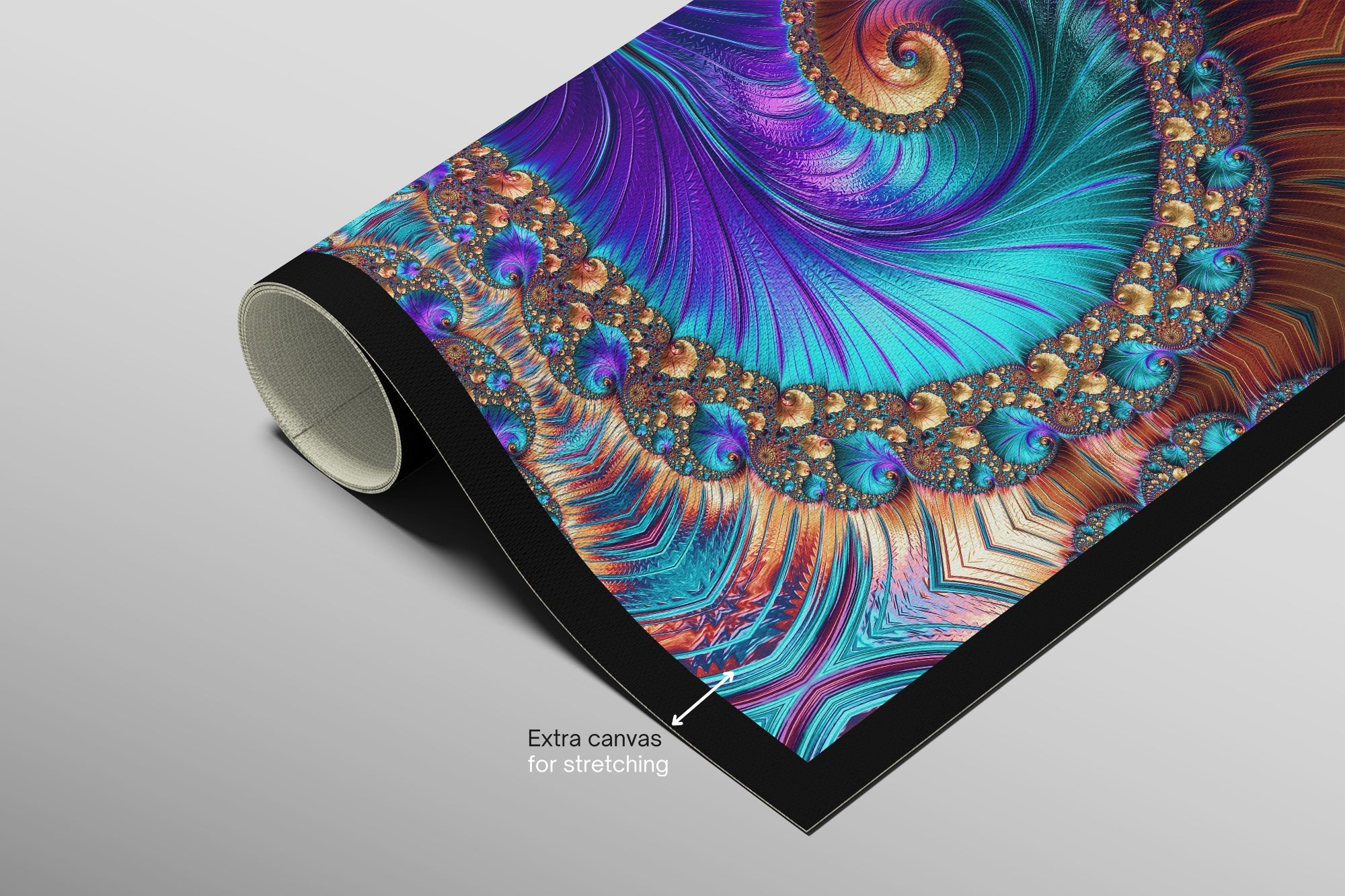 Aurora Spiral Luxe — Haptic 3D Embossed + High-Gloss Lacquer Print