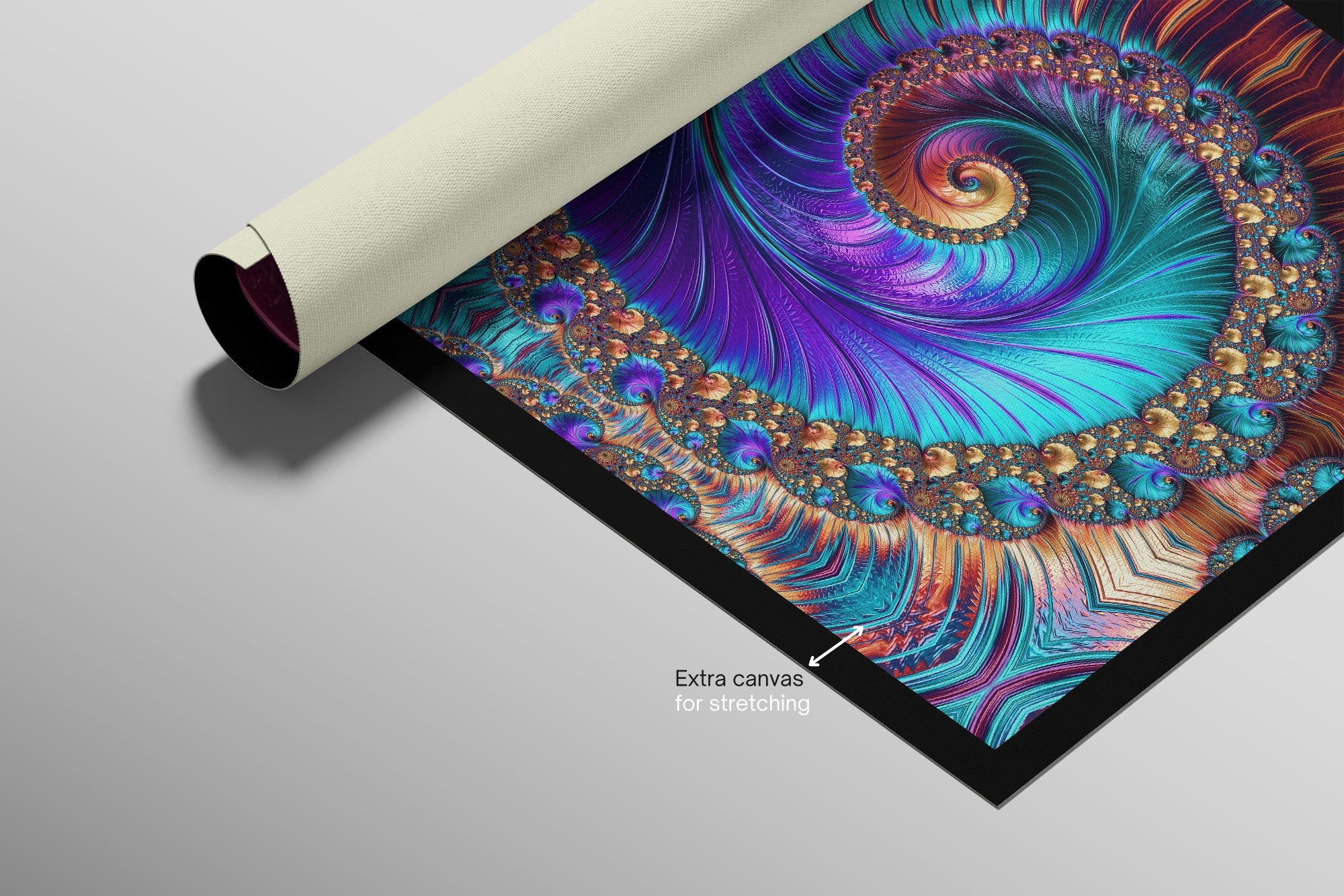 Aurora Spiral Luxe — Haptic 3D Embossed + High-Gloss Lacquer Print