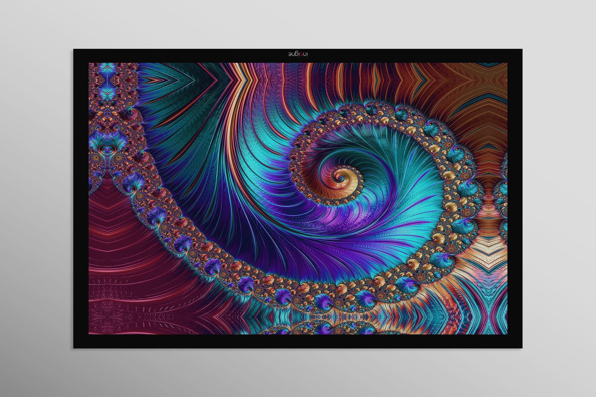 Aurora Spiral Luxe — Haptic 3D Embossed + High-Gloss Lacquer Print