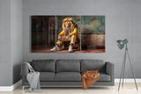 Lion Vogue Mega Glass Wall Art