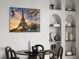 Eiffel Tower Glass Wall Art.