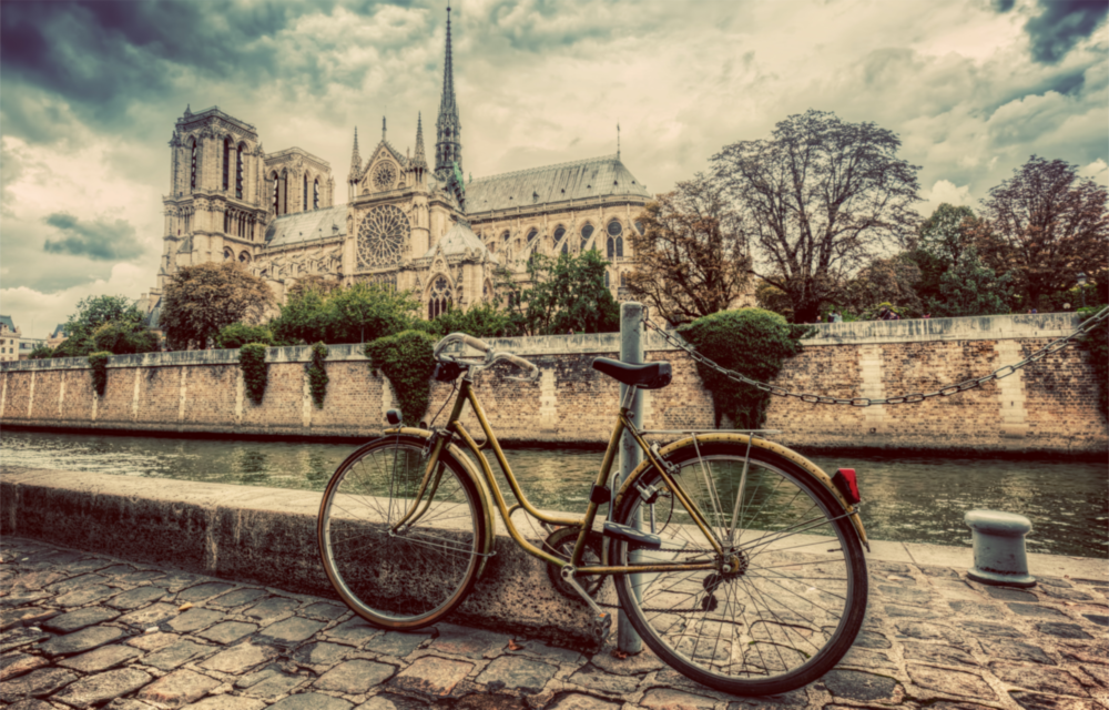 Arte della parete di vetro Bicicletta