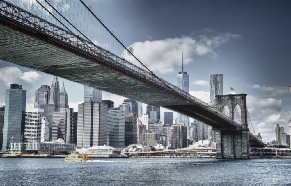 Manhattan Bridge Glass Wall Art