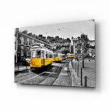 Cuadro de cristal Tranvía amarillo (Lisboa) - 72x46 cm