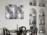 Black - White Leaves Glass Wall Art.