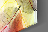 Colorful Leaves Glass Wall Art.