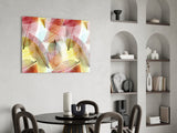 Colorful Leaves Glass Wall Art.