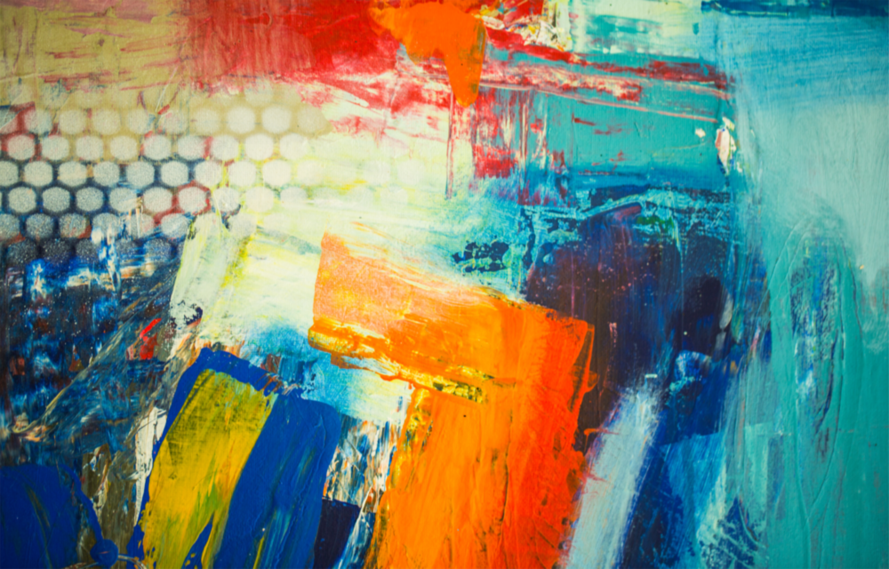 Art abstrait sur verre