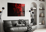 Red Smoke Glass Wall Art.