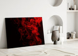 Red Smoke Glass Wall Art.