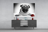 Pug Glass Wall Art.