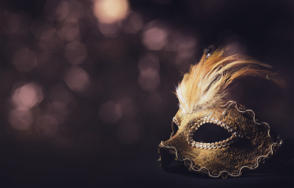 Venetian Mask Glass Wall Art