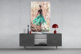 Female (Green) Glass Wall Art.