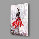 Female (Red) Glass Wall Art.