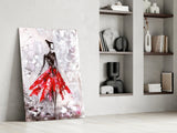 Female (Red) Glass Wall Art.