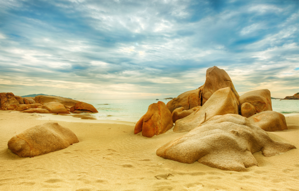Arte de pared de vidrio de Playa
