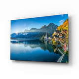 Alpen-Seedorf Glasbild - 72x46 cm