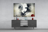 Woman Portrait Glass Wall Art.