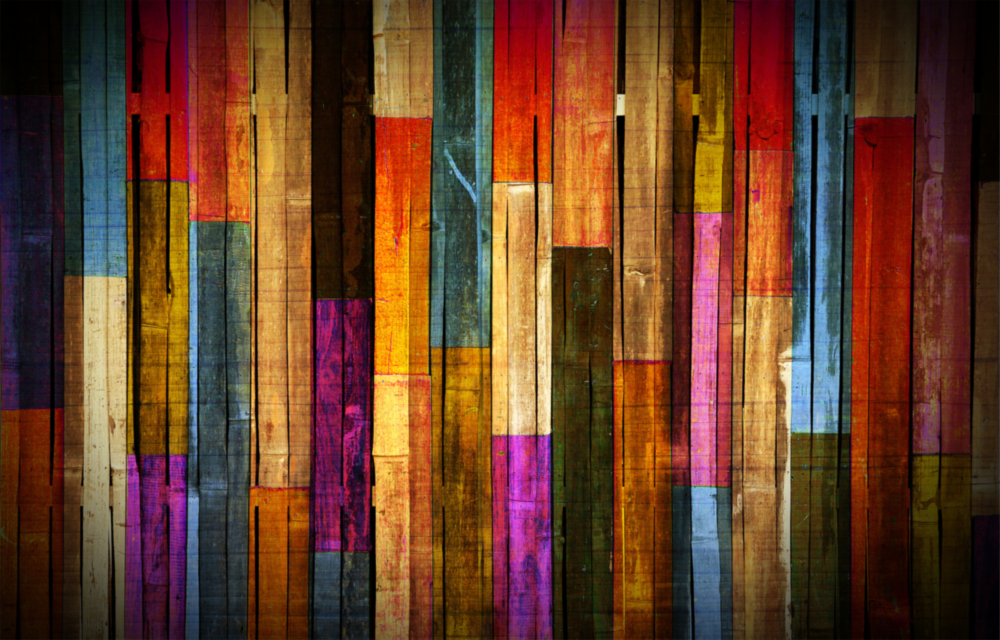 Arte della parete di vetro Legno dipinto