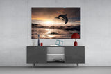 Dolphin Glass Wall Art.
