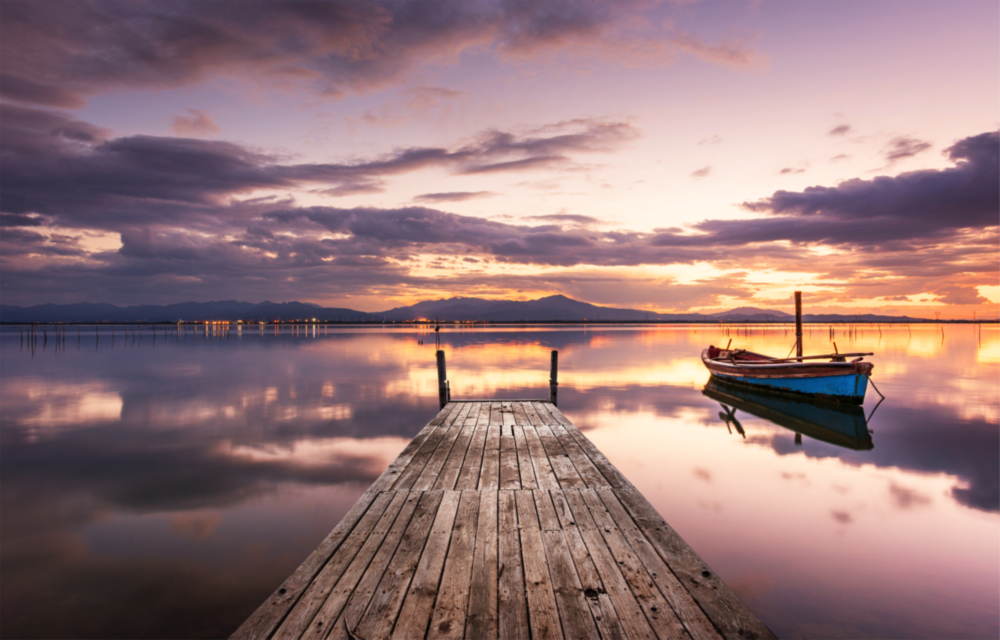 Arte della parete di vetro Dock