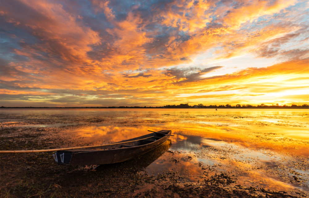 Arte della parete di vetro Lago