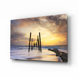 Muelle en Ruinas Cuadro de Cristal - 72x46 cm