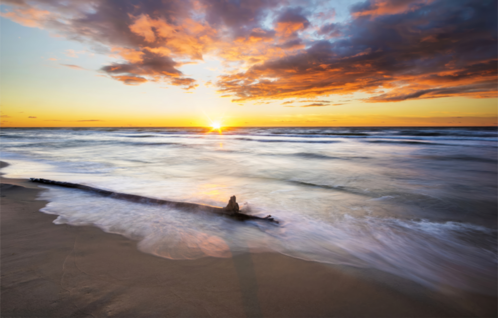 Arte della parete di vetro Tramonto