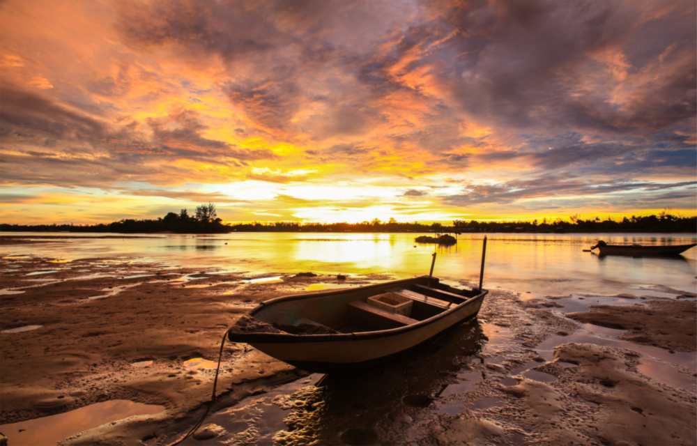 Arte de pared de vidrio de Lago