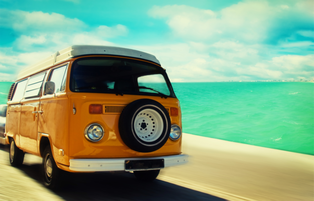 Arte della parete di vetro Vosvos Minibus