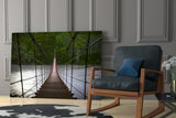 Suspension Bridge Glass Wall Art.