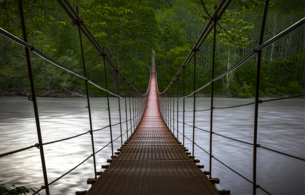 Arte della parete di vetro Ponte sospeso