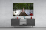 Suspension Bridge Glass Wall Art.