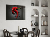 Red Pepper Glass Wall Art.