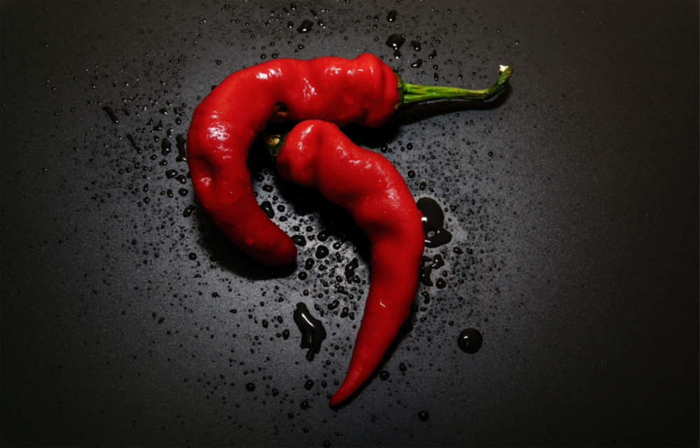 Arte della parete di vetro Peperoncino