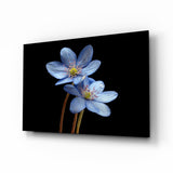 Blue Flower Glass Wall Art