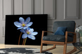 Blue Flower Glass Wall Art.