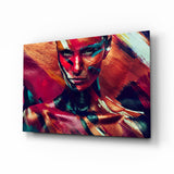 Female Portrait 5 Glass Wall Arts - 72x46 cm