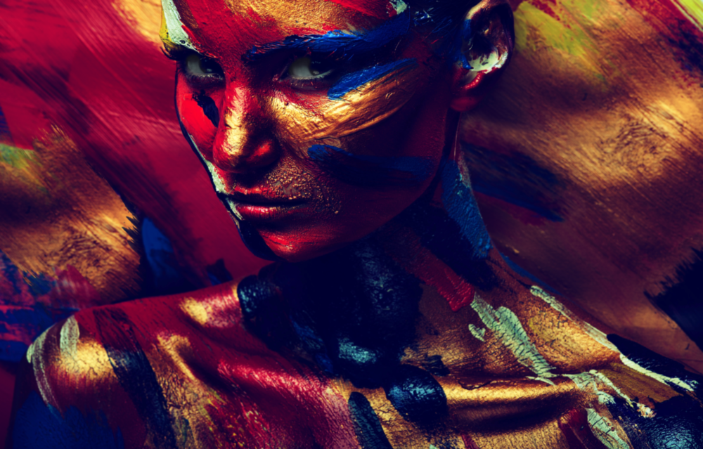 Arte della parete di vetro Ritratto femminile 6