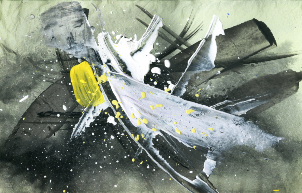 Art abstrait sur verre