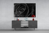 Black Rose Glass Wall Art.