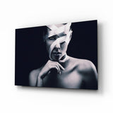 Woman Portrait 9 Glass Wall Arts - 72x46 cm