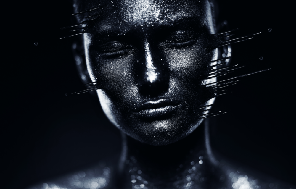 Arte de pared de vidrio de Retrato femenino 35