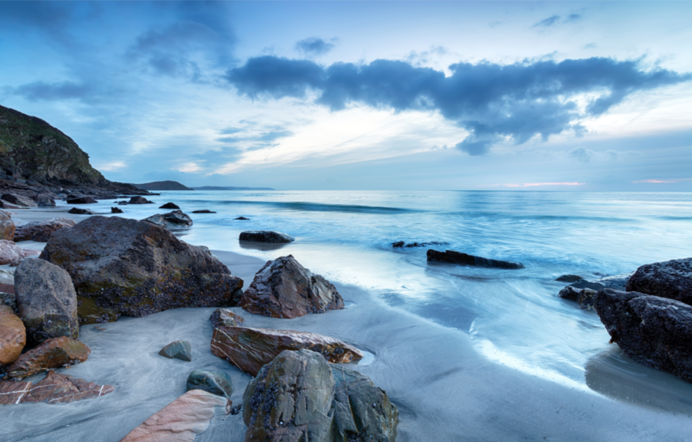 Paysage maritime Impression sur verre