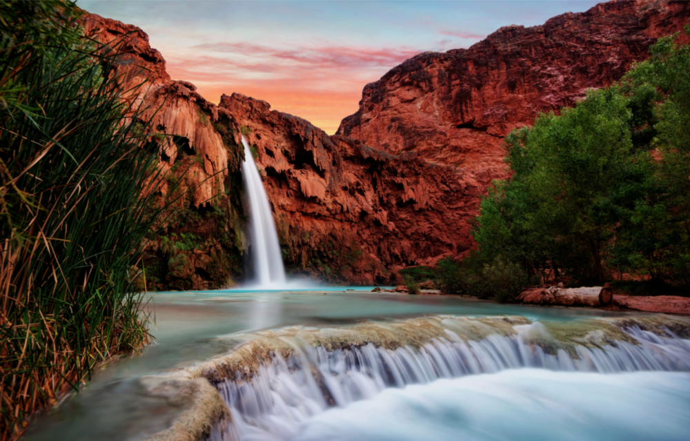 Arte della parete di vetro Cascata