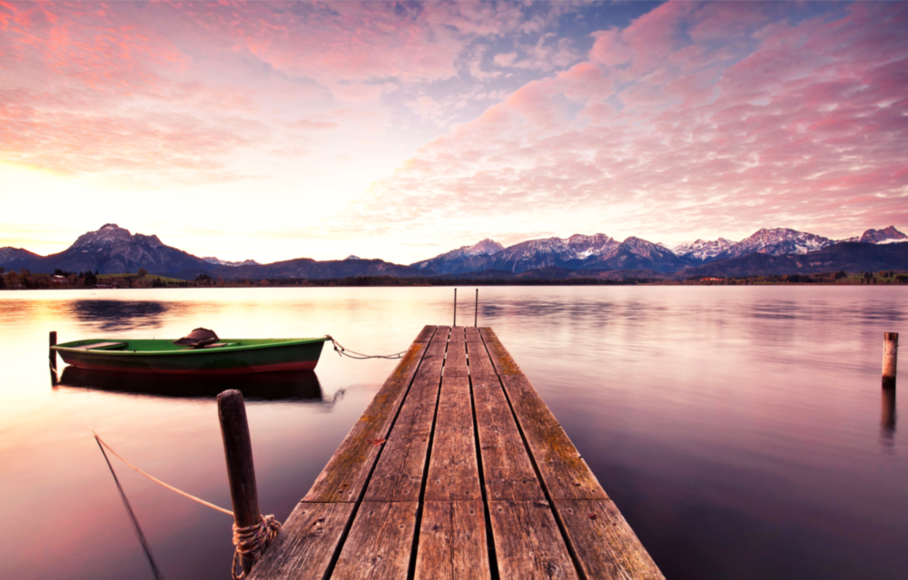 Arte della parete di vetro Tramonto sulla spiaggia