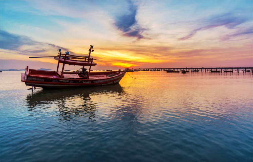 Arte della parete di vetro Barca