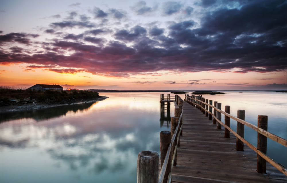 Arte della parete di vetro Tramonto sulla spiaggia