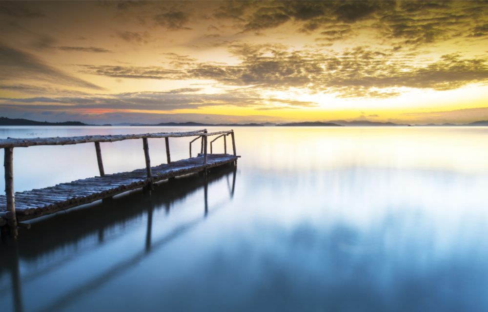 Arte della parete di vetro Tramonto sulla spiaggia
